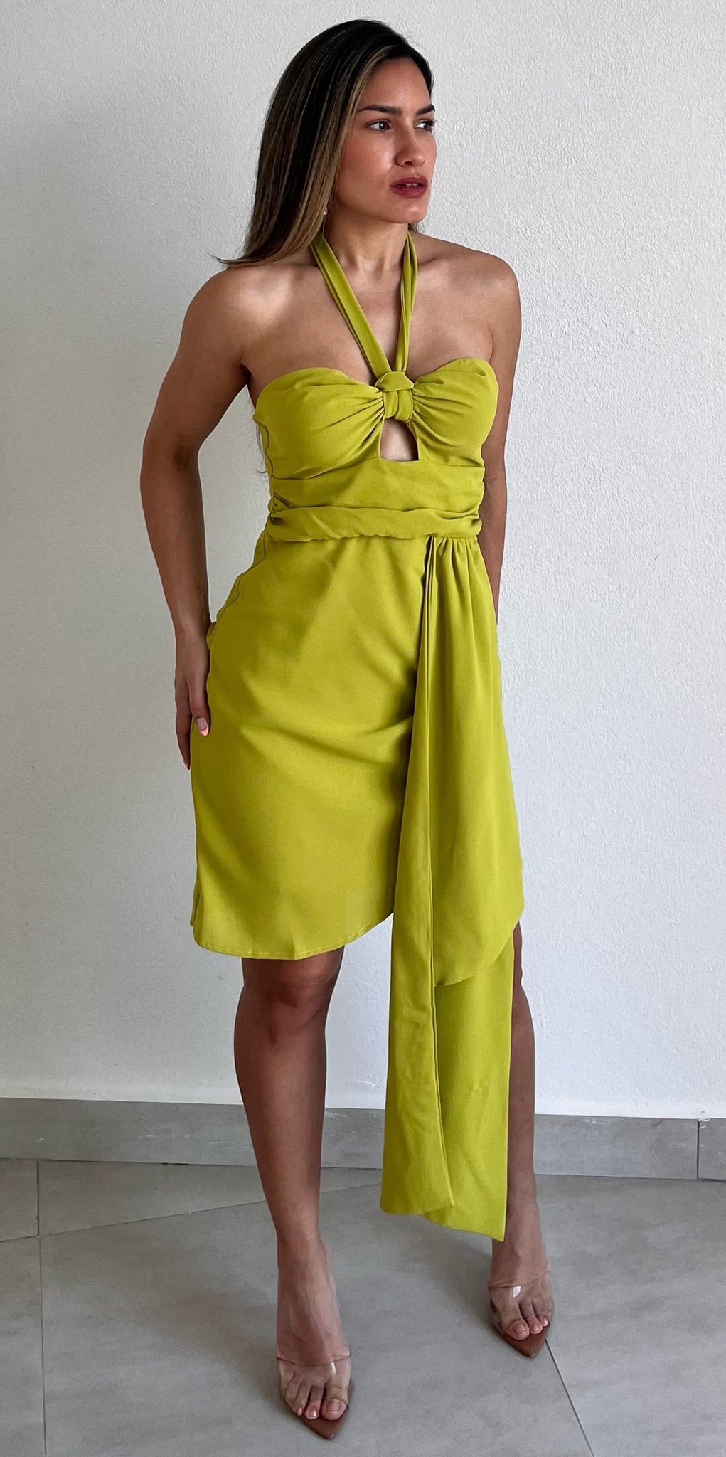 Favorite Fine Lime Halter Dress