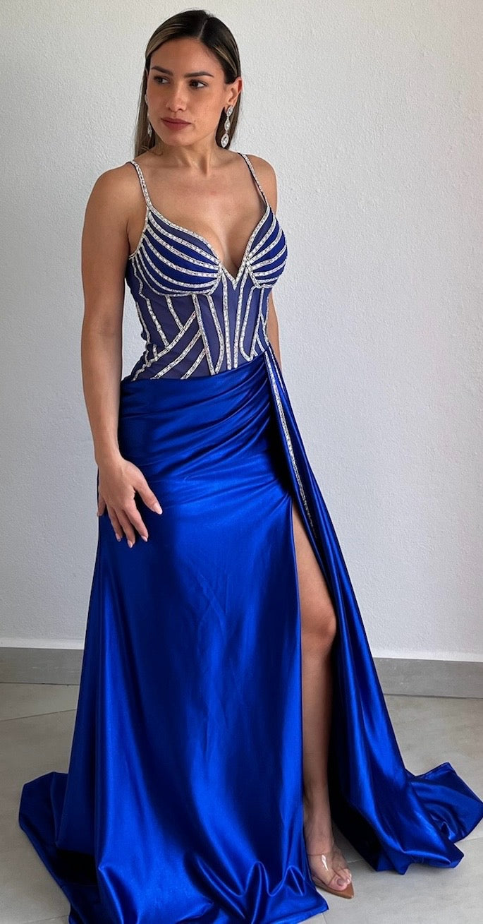 Keep It Interesting Royal Blue Formal Gown
