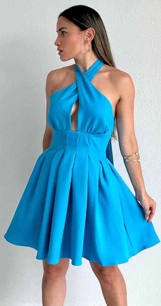 Forever Darling Blue Fit & Flare Dresss Zil boutique Forever Darling Blue Fit & Flare Dresss Zil boutique