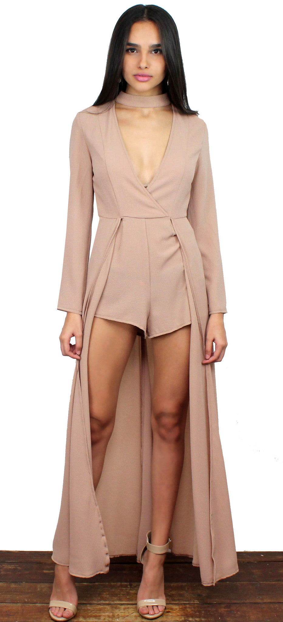 Deeply in Love with Nude Maxi-Romper