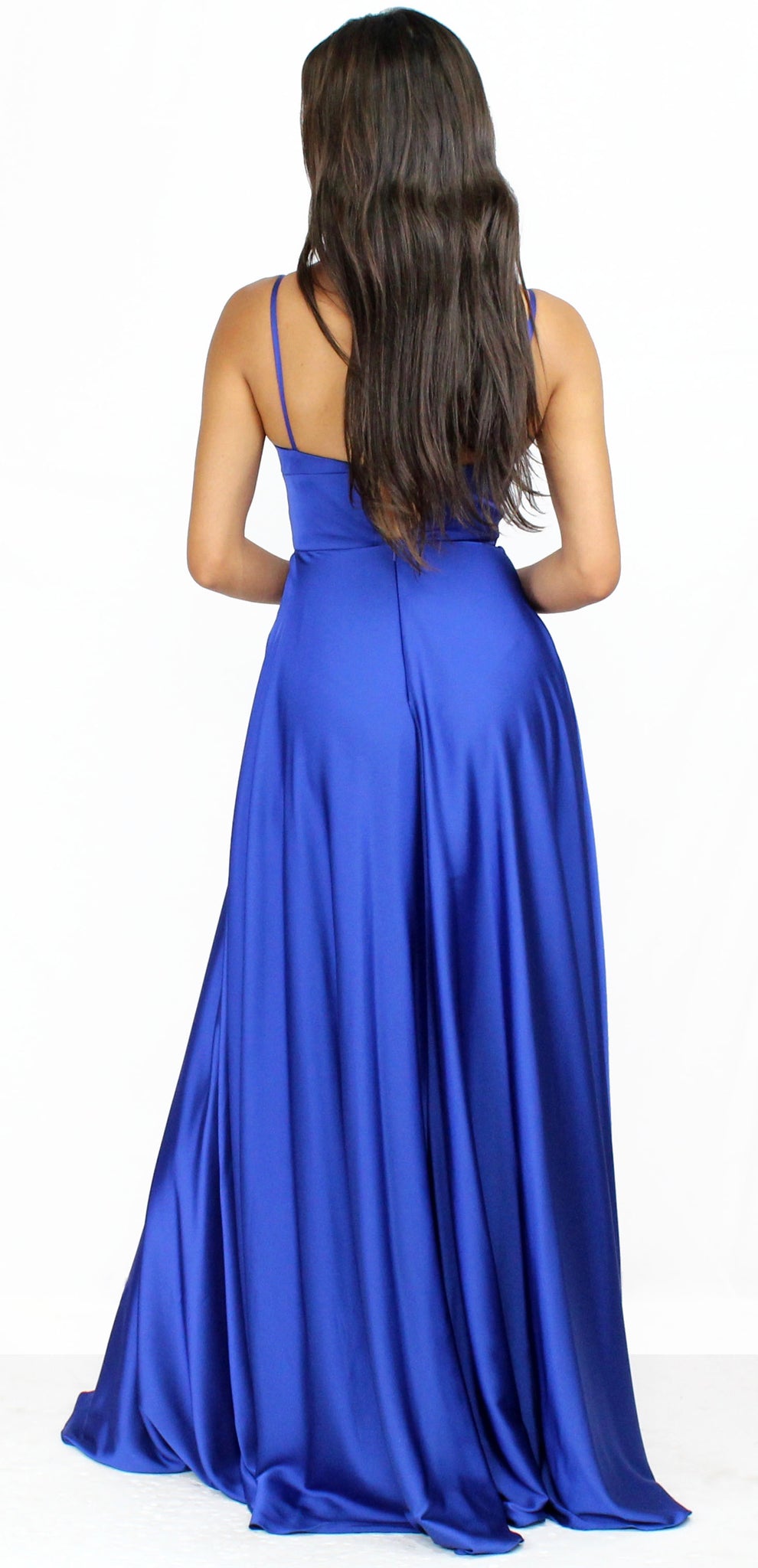 Perfect For You Satin Royal Blue Formal Gown
