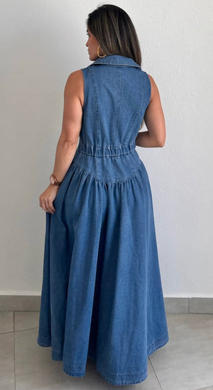 Decidedly Precious Button-Front Midi Dress