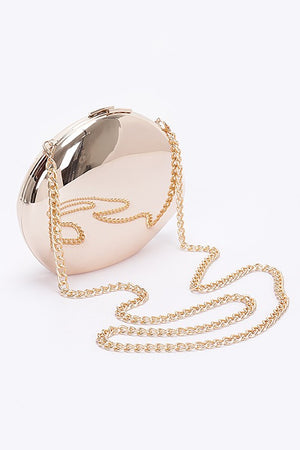 Chic Option Metal Gold Statement Clutch