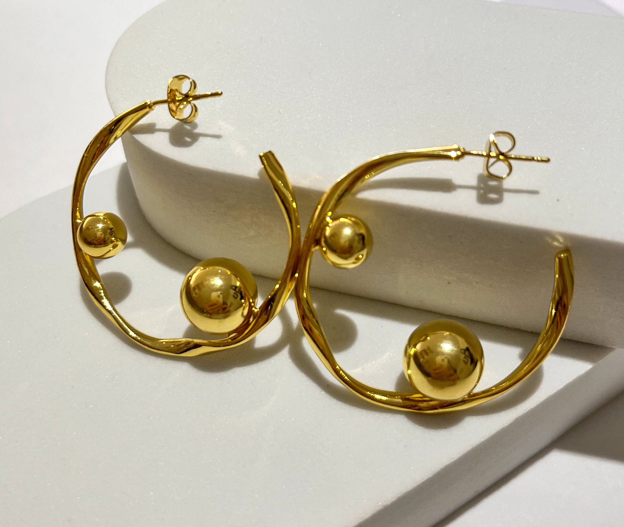 Stud Gold Hoops