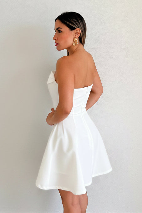 contour mini dress The Luxe Contour Mini Dress in White – Zil boutique