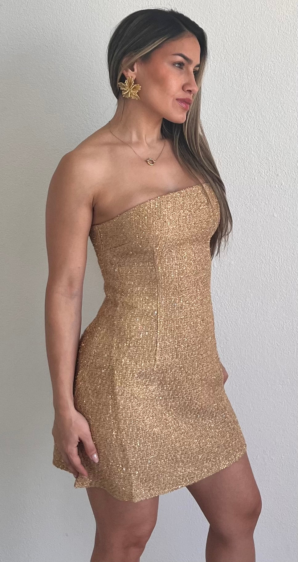 The Golden Girl Strapless Dress