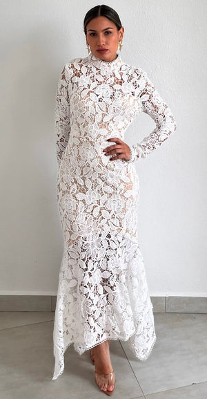 Romantic Disposition White Lace Midi Dress – Zil boutique Romantic Disposition White Lace Midi Dress – Zil boutique