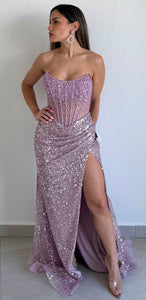 Sparkly & Cute Corset Sequins Formal Gown