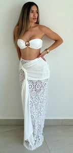 Mermaid in Lace White Two-Piece Set