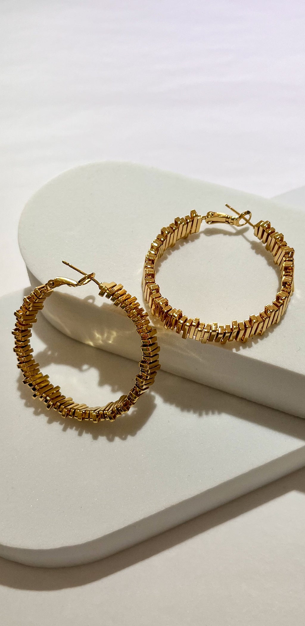 Bold Lines Gold Hoops