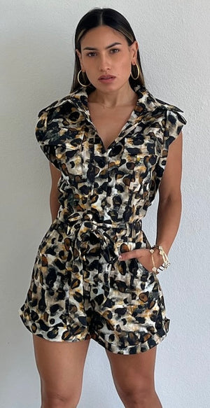 Wild for the Season Animal Print Romper