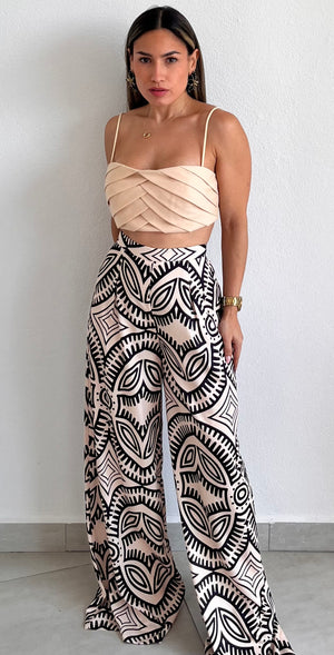 Something Wild Print Palazzo Two-Piece Set