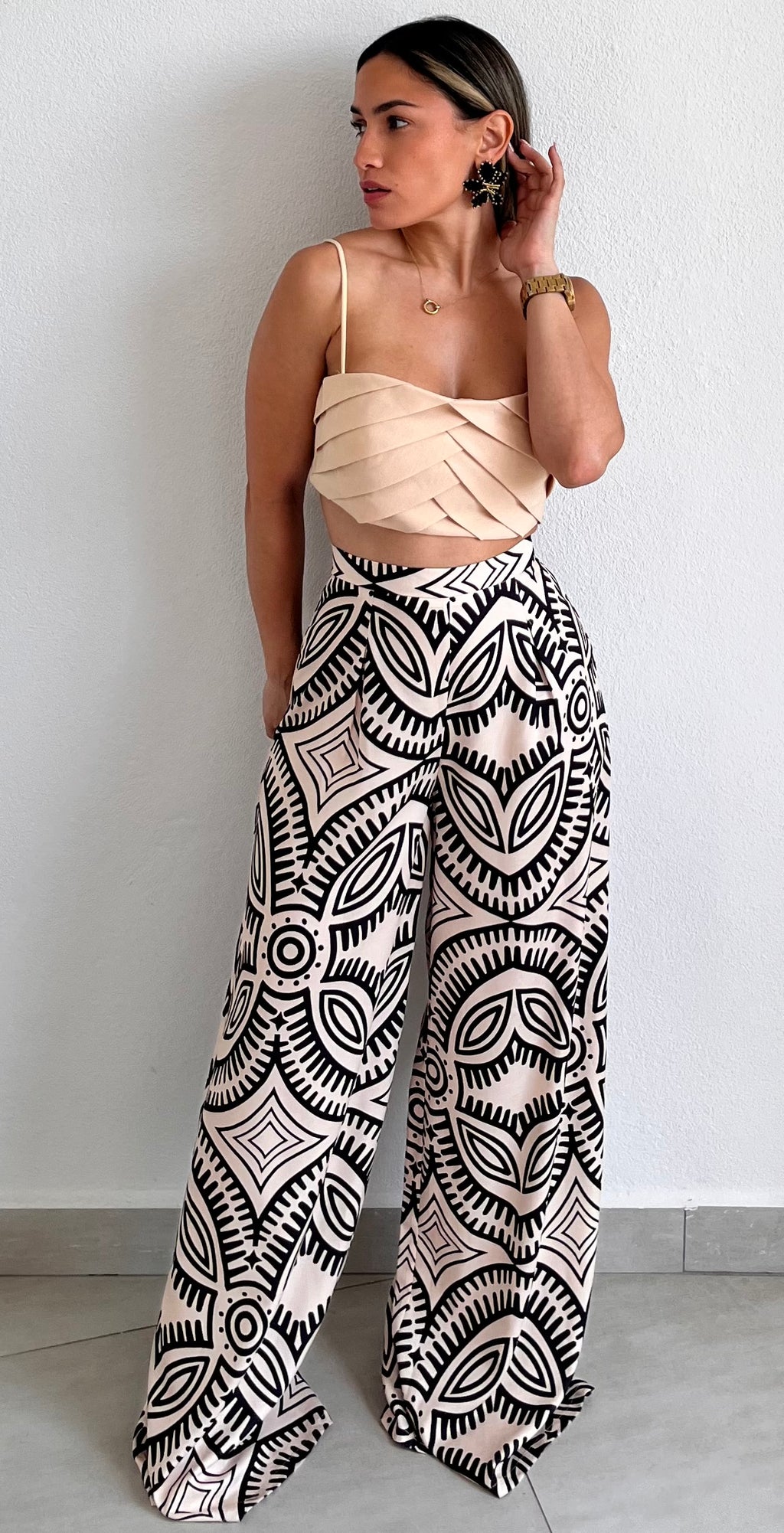 Something Wild Print Palazzo Two-Piece Set