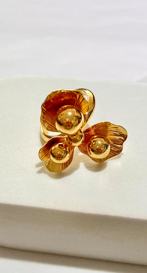 Floral Ways Gold Metal Ring