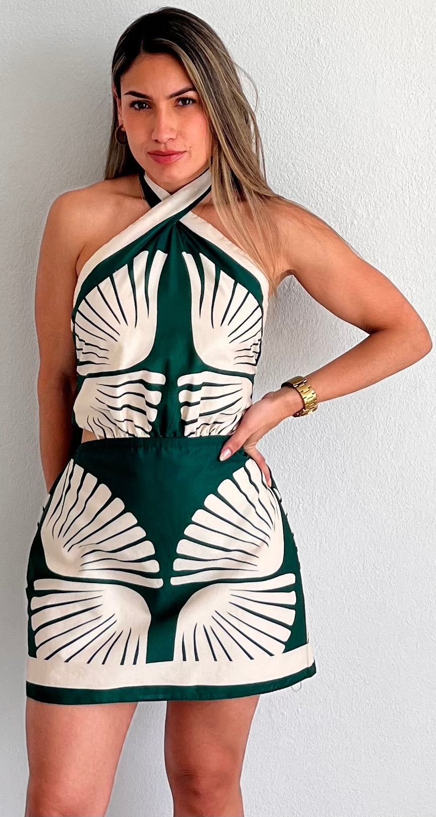 Loving Summer Green Tropical Dress