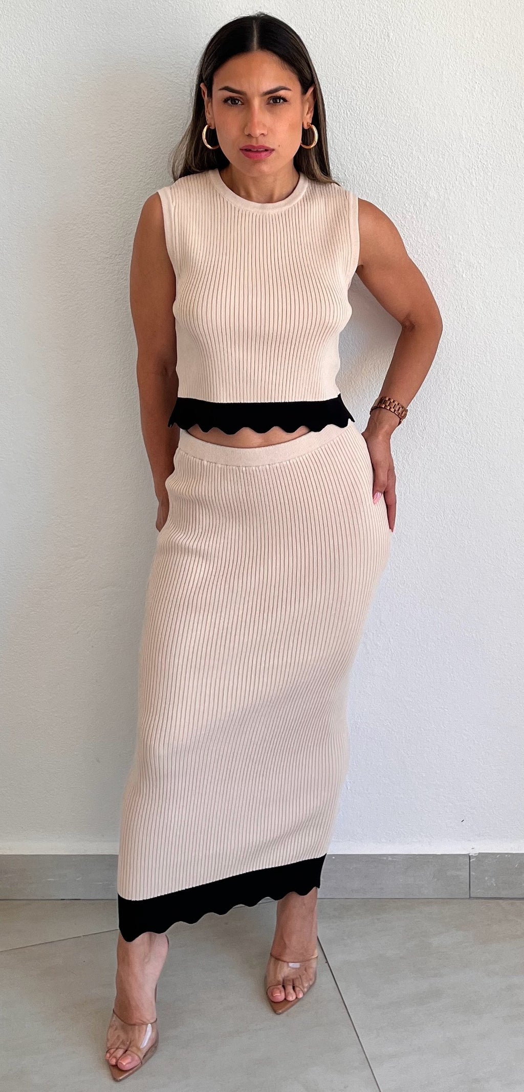 Marvelous Match Taupe Knit Two-Piece Set