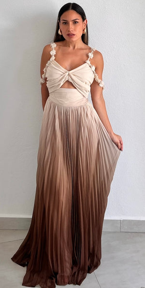 Truly a Beauty Brown Ombré Maxi Dress