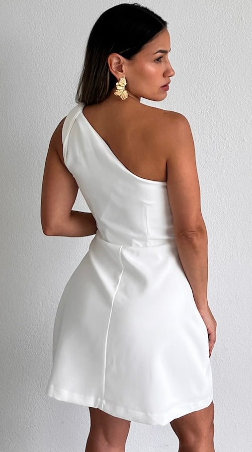 Loveliest Look One-Shoulder Fit & Flare Dress