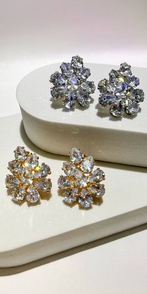 Petit Moment Rhinestones Statement Earrings