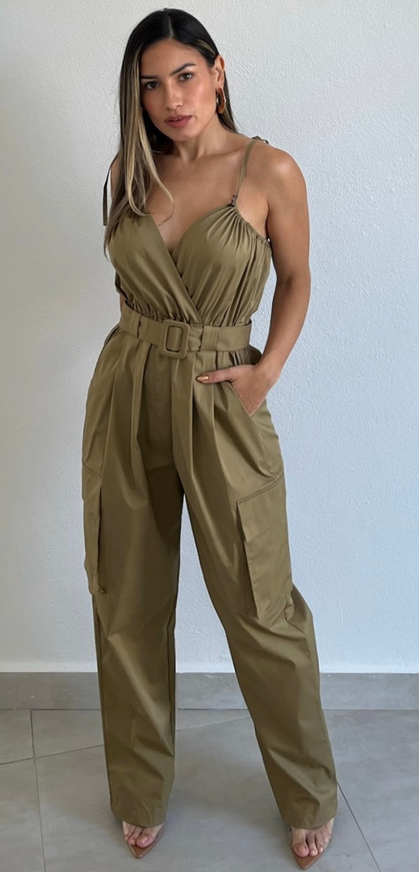 Signature Style with Olive Cargo Jumpsuit