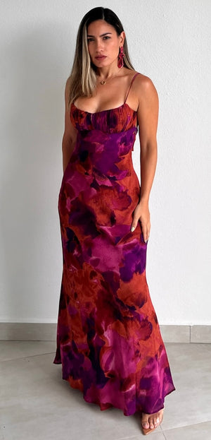 Sincerely Gorgeous Print Midi Dress