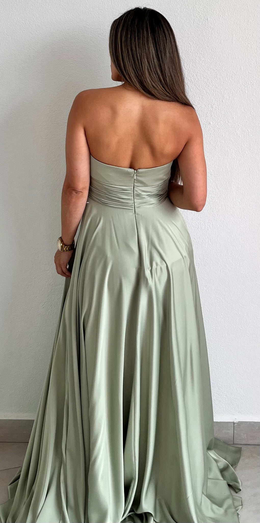 Ready for Romance Sage Strapless Gown