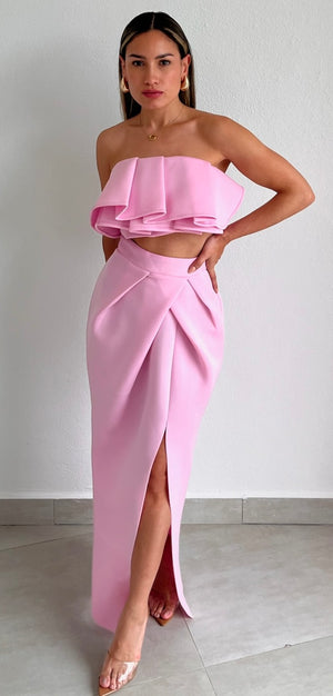 Blissfully Beaming Pink Two-Piece Set