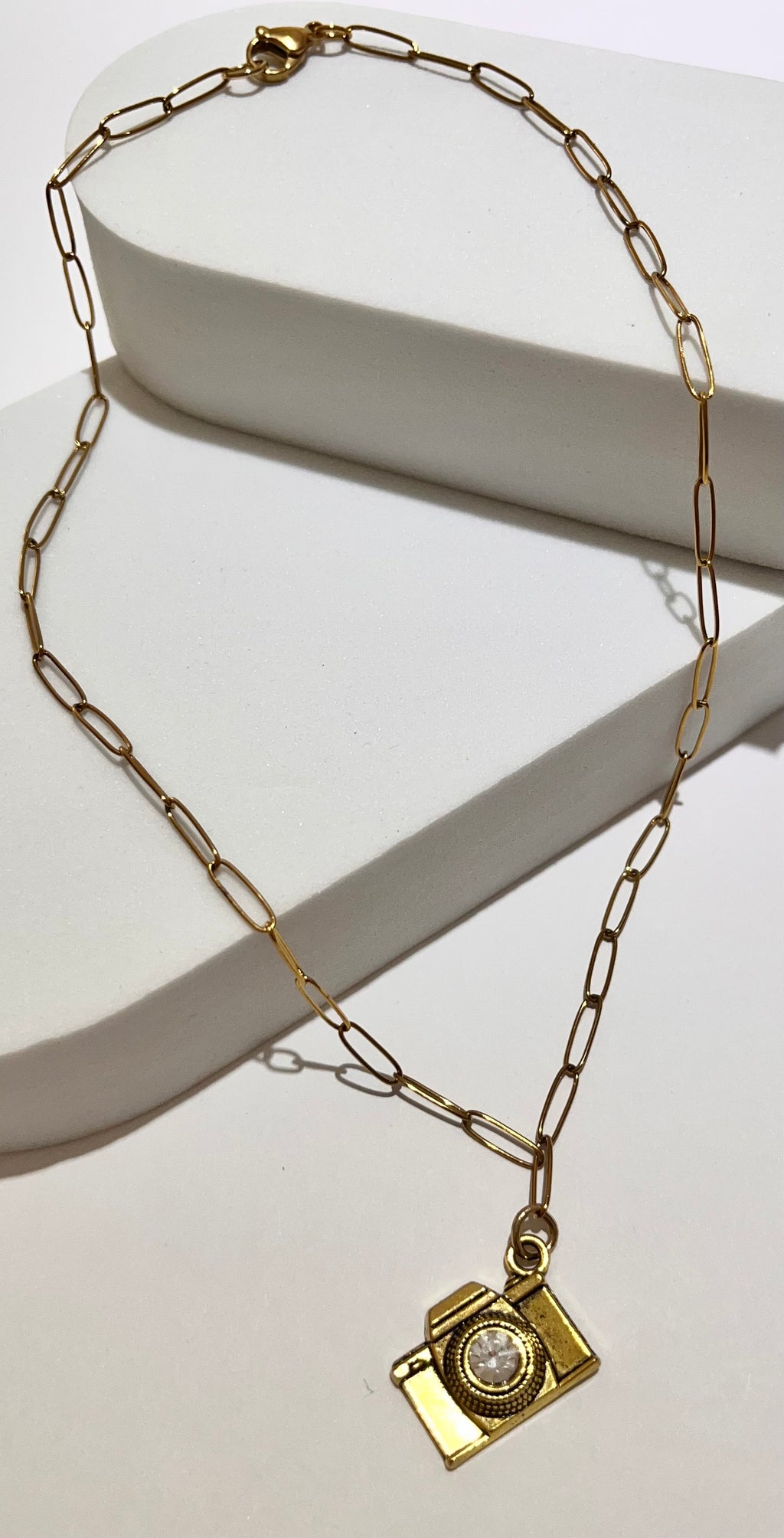 Fancy Camera Gold Necklace