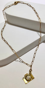 Fancy Camera Gold Necklace