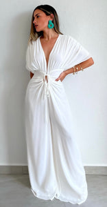 Always On Vacay in White Jumpsuit