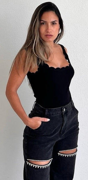 The Sweetest Black Basic Bodysuit