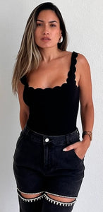 The Sweetest Black Basic Bodysuit