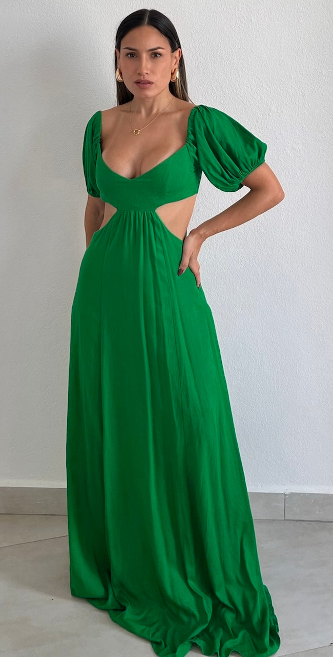 Tickets to Paradise Green Maxi Dress