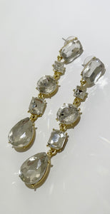 Glam & Stones Gold Drop Earrings