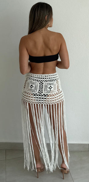 Pier to Pier Fringes Coverup-Skirt