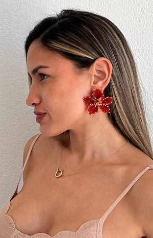 Amapola Green Statement Earrings