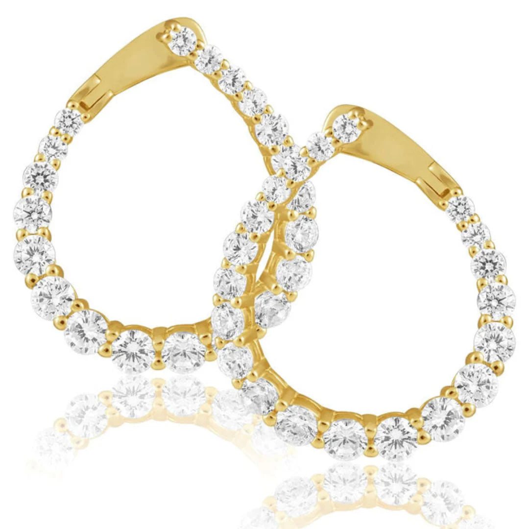 Naomi CZ Gold Rhinestones Earrings