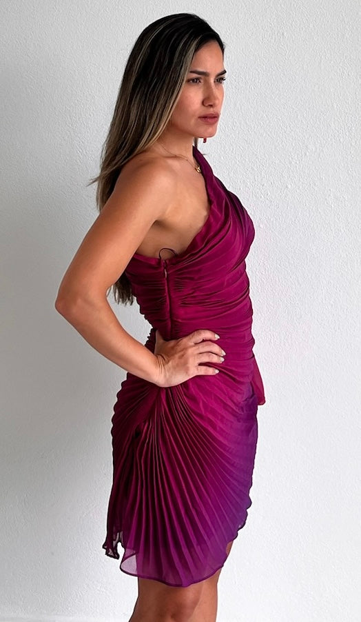 Resort & Style Ombré One-Shoulder Dress