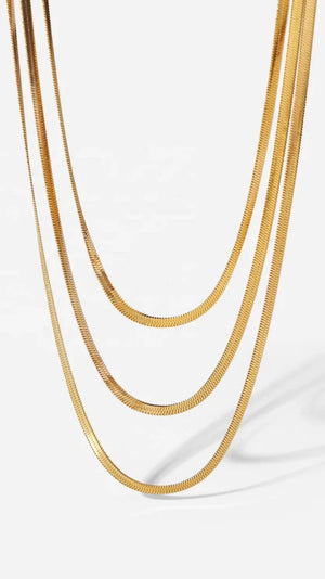Penelope Gold Multi Layered Necklace