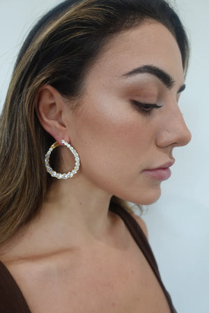 Naomi CZ Gold Rhinestones Earrings