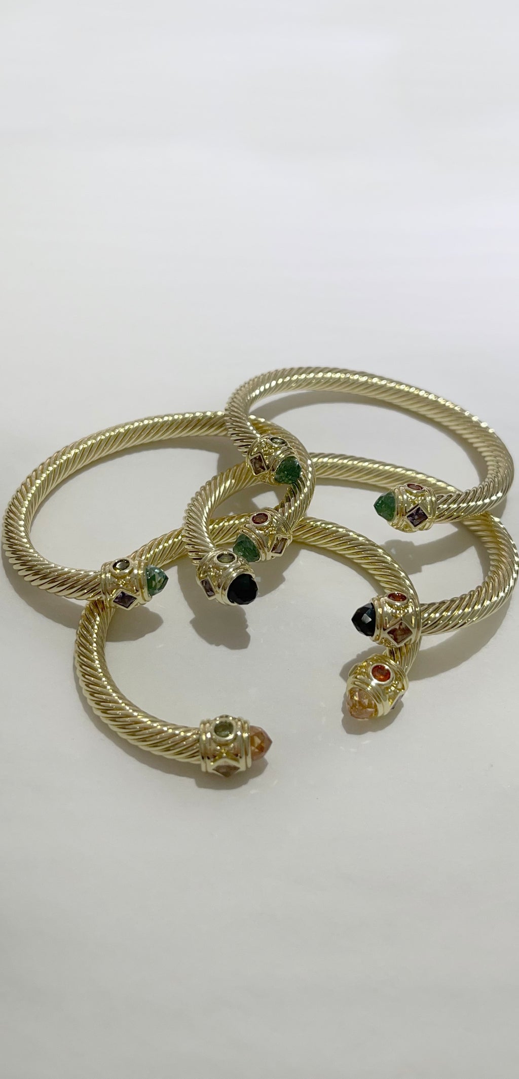 Exceptional Stones Gold Bangle