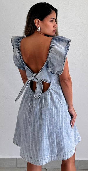 Denim & Glam Rhinestones Denim Dress