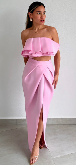 Blissfully Beaming Pink Two-Piece Set