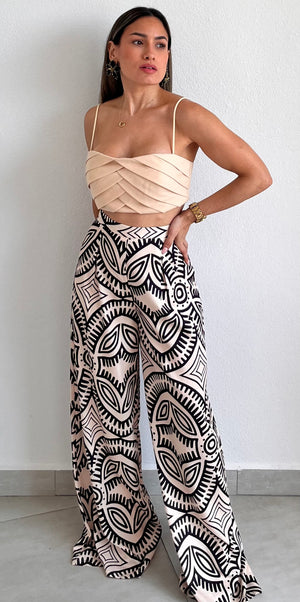 Something Wild Print Palazzo Two-Piece Set