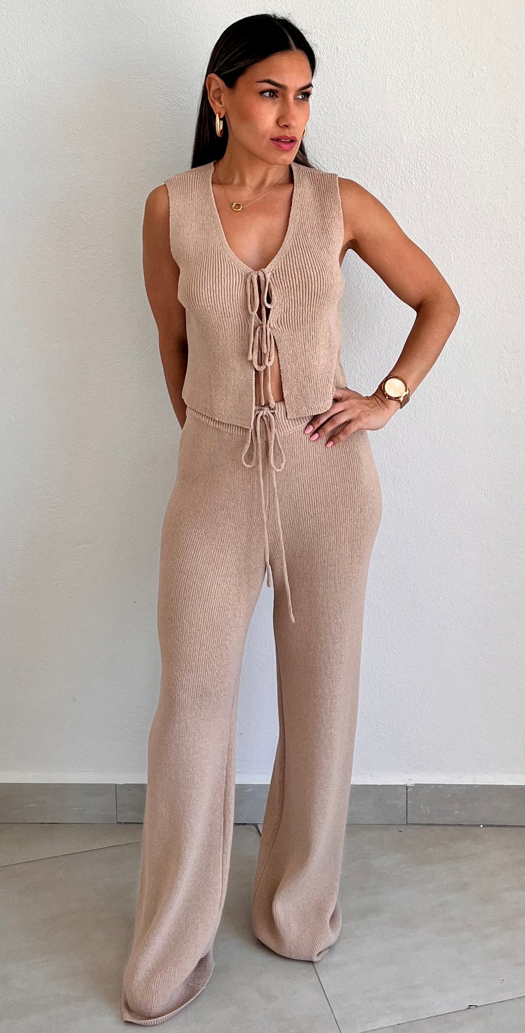Dressed to Chill Mocha Two-Piece Set