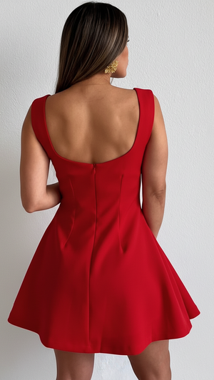 red skater cocktail dress US 2 / RED