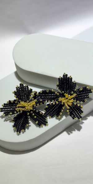 Amapola Black Statement Earrings