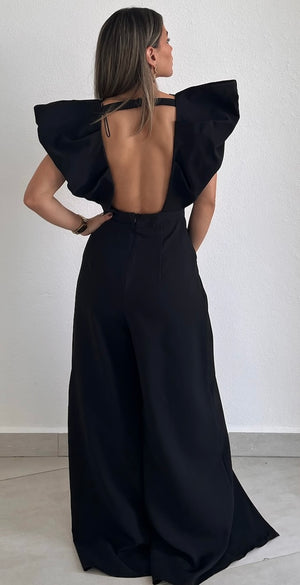 Moments to Remember V-Neck Black Jumpsuit