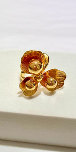 Floral Ways Gold Metal Ring
