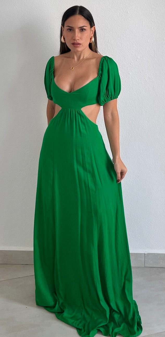 Tickets to Paradise Green Maxi Dress